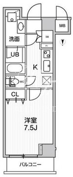 グランド神楽坂 104 間取り図