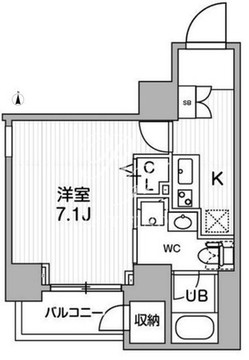 グランド神楽坂 201 間取り図