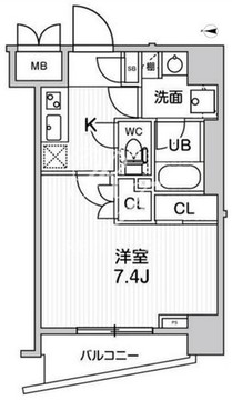 グランド神楽坂 202 間取り図