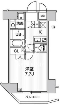 グランド神楽坂 204 間取り図