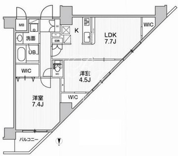 グランド神楽坂 205 間取り図