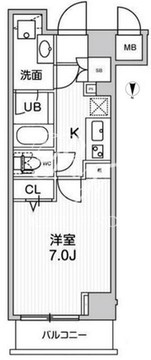 グランド神楽坂 206 間取り図