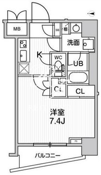 グランド神楽坂 302 間取り図