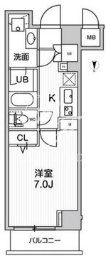 グランド神楽坂 505 間取り図