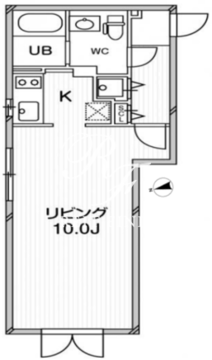 ルクレ東新宿 301 間取り図