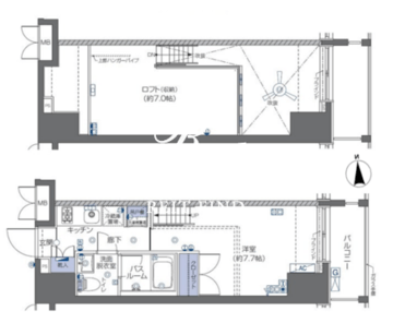 ズーム六本木 502 間取り図