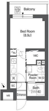 オルサス戸越銀座 317 間取り図