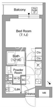 オルサス戸越銀座 418 間取り図