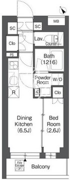 オルサス戸越銀座 308 間取り図