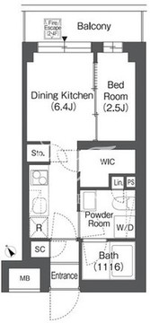 オルサス戸越銀座 419 間取り図