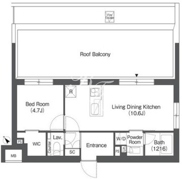 オルサス戸越銀座 509 間取り図