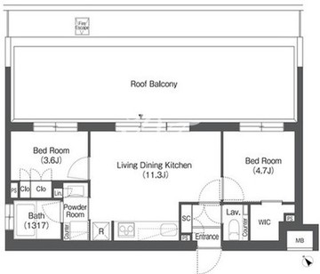 オルサス戸越銀座 512 間取り図