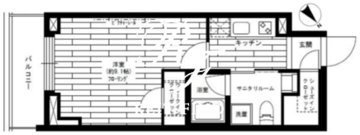 グランドコンシェルジュ六本木 1504 間取り図