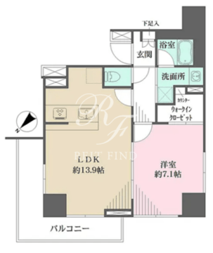 クレストヒル文京千石 A803 間取り図