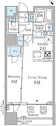 アネシア築地ステーションレジデンス 402 間取り図