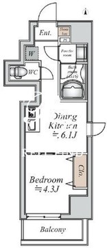 グランカーサ大島 701 間取り図