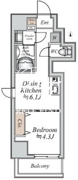 グランカーサ大島 1106 間取り図