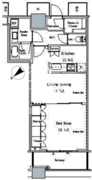 ザ東京タワーズミッドタワー 1222 間取り図