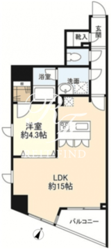 プロスペクト渋谷道玄坂 402 間取り図