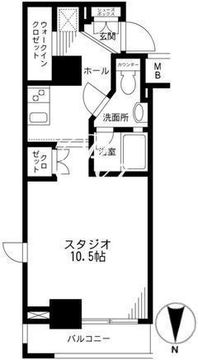 レジディア九段下 306 間取り図