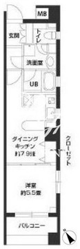 カスタリア新富町4 401 間取り図