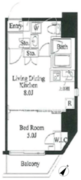 TAS浅草レジデンス 502 間取り図