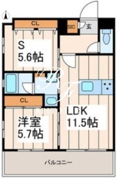 フロントコート両国 501 間取り図