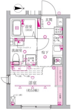 ベルシードステアー日暮里 302 間取り図