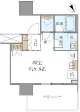 ブリリアタワー浜離宮 1019 間取り図