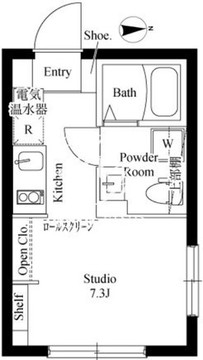 カーサグラッツェ日暮里 301 間取り図