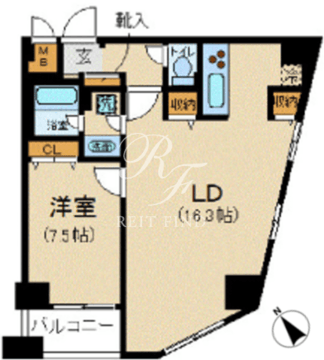 カスタリア茅場町 704 間取り図