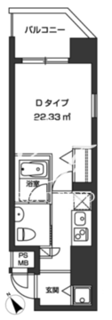 レジディア虎ノ門 301 間取り図