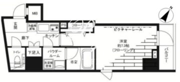 グランドコンシェルジュ麻布 305 間取り図