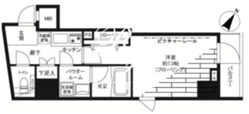 グランドコンシェルジュ麻布 205 間取り図