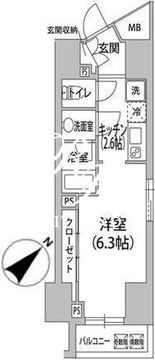 ロリエ銀座 1102 間取り図