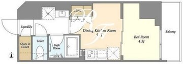 アイフラット若松河田 1302 間取り図