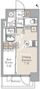 グランカーサ三ノ輪2 601 間取り図