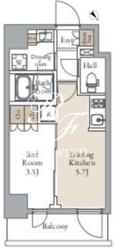 グランカーサ三ノ輪2 402 間取り図