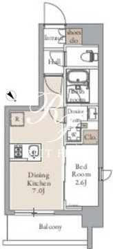 グランカーサ三ノ輪2 204 間取り図