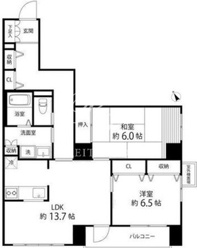 ティーズガーデン東陽町 203 間取り図