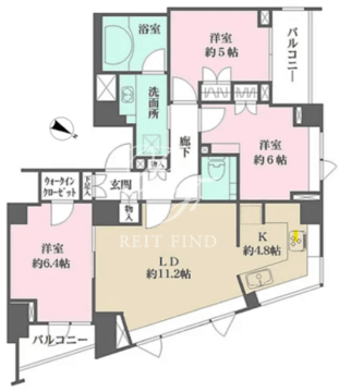 パークハウス中目黒 306 間取り図