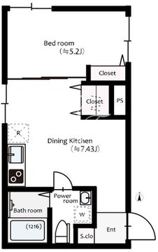 シルバーライズ亀戸 203 間取り図