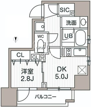 シーズンフラッツ蔵前パークフロント 201 間取り図