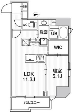 シーズンフラッツ蔵前パークフロント 202 間取り図