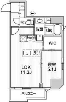 シーズンフラッツ蔵前パークフロント 302 間取り図