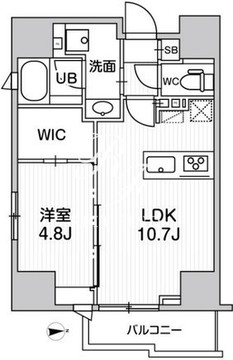 シーズンフラッツ蔵前パークフロント 303 間取り図