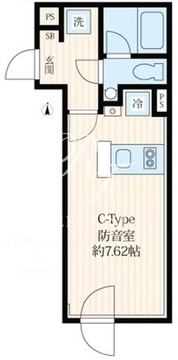 レクス白金台 B103 間取り図