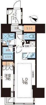 グランカーサ本駒込 1002 間取り図