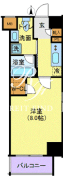 メイクスデザイン住吉アジールコート 701 間取り図