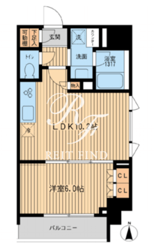 HF上野入谷レジデンス 303 間取り図